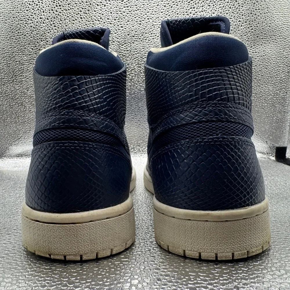 Size 9 Jordan 1 Nouveau Midnight Navy Mens Blue Good Snakeskin 819176-407